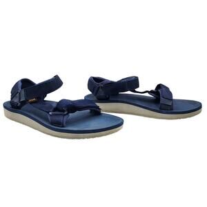 Teva Original Universal Premier Sandals Navy Blue Adjustable Straps Women's 12
